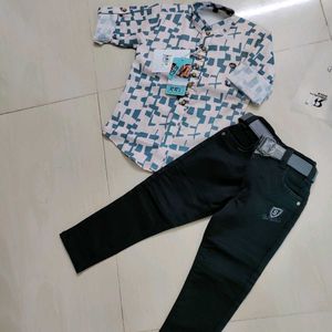 Combo Of Shirt & Denim Pant For Boys