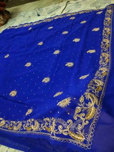 Aari Work Saree Have Some Stain Need Dry Clean