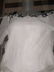 Off-Shoulder Sheer Top