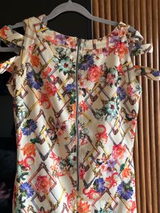 Multi - Color, Floral Print Dress