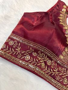 Maroon Embroidered Blouse