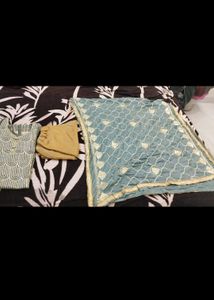 beautifull Kurta Pant Dupptaa Set Stiched