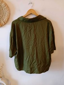 Zara Oversized Olive Green Shirt