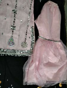 New Zari Work Garara Dress Full Gotta Patti Wor