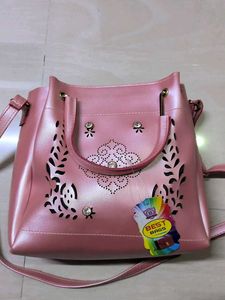 Pink Stylish Handbag-New with tag
