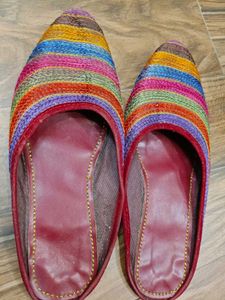 Colorful Embroidered Flats