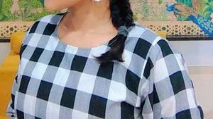 White &amp; Black Check Dress