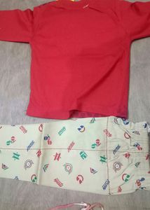 Six To One Year Baby Set For Summer Soft Cotton With Soft Pent