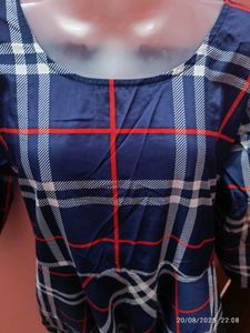 3xl Blue Plaid Fit &amp; Flare Dress