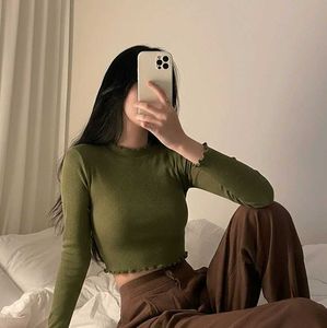 Trendy Olive Green Top