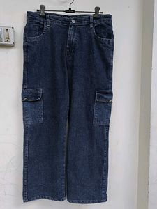 Vintage Denim Cargo Jeans