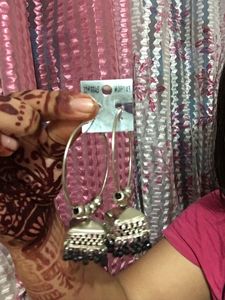 Mirror Jhumka Earrings