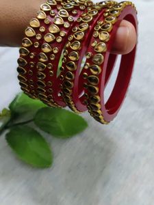 Red &amp; Gold Bangles