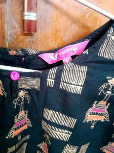 Tribal Print Sleeveless Crop Top