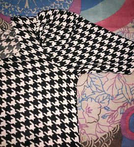 Printed Black And White Top