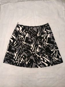 Abstract Print Mini Skirt