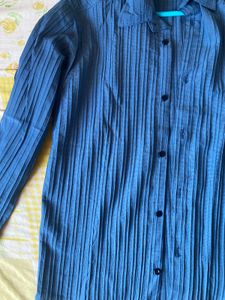 Full Sleeves Blue Shirt