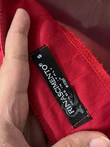 Yk21 Red Flared Pincess Designer One Piece