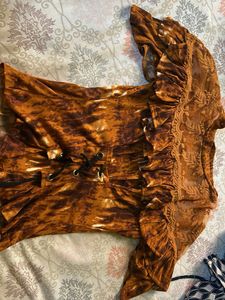 Stylish Brown Tie-Dye Dress