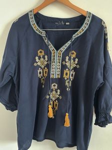Boho Embroidered Top