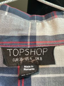 Topshop Plaid Button Down