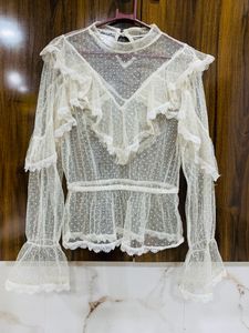 Korean Net Top For Girls.