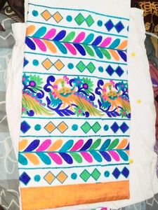 Embroidered White Kurta