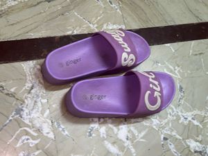 Typographic Printed Slides Slippers