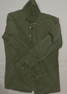 Korean Olive Denim Shirt
