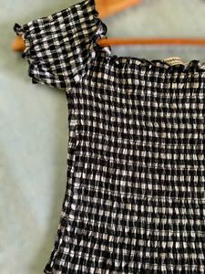 Chic Gingham Off-Shoulder Top