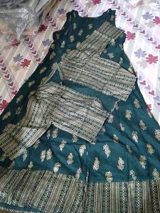 Summer Special Green Colour With Koti Gown