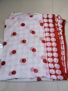 Beautiful Red Dotted Saree