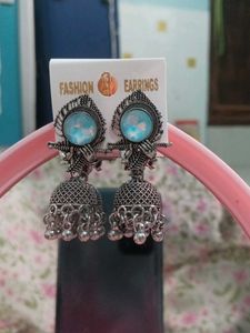 Silver Jhumka Earrings