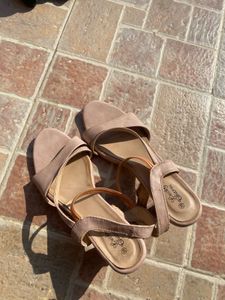 Elegant Nude Heeled Sandals