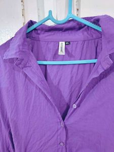 Purple Button-Down Dress