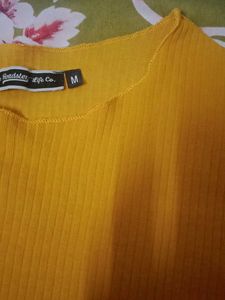 Yellow Ribbed T-Shirt