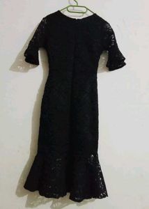 Elegant Black Lace Dress