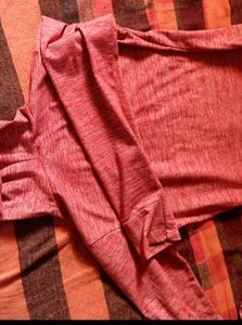 Short Tshirt Type Top, With Cap 🎩, Dark Red Colour, 300
