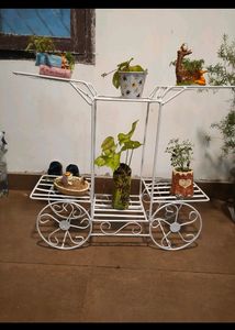 Plant Flower Pot Stand (White)