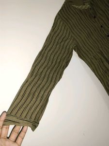 Striped Olive Green Tunic