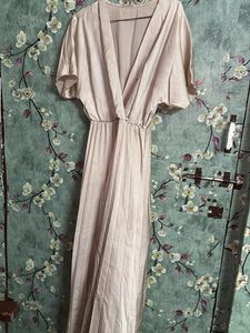 Satin Korean Nude Dress