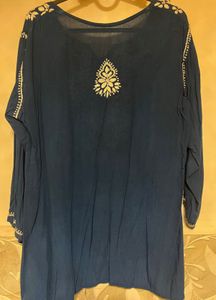 Blue Embroidered Kurta
