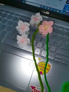 crochet flower bookmark