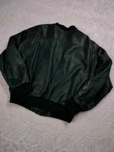 bomber leather jacket heavy