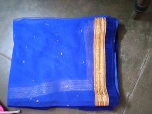 Pink &amp; Blue Lehenga Skirt with Dupatta