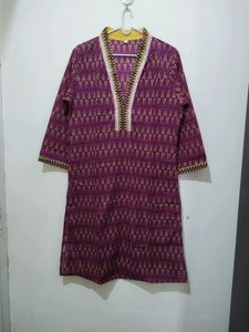 Multicolor Leaf Print Kurta