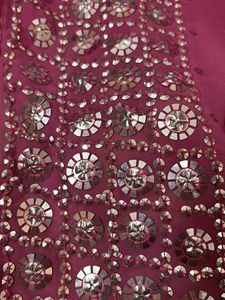 Pink Embellished Saree with Blouse