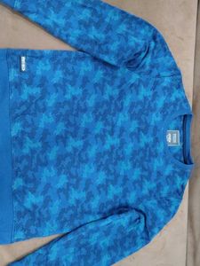 Blue Patterned Sweatshirt
