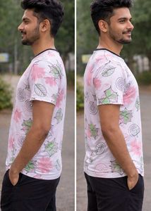 Stylish Leaf Print Men's T-Shirt