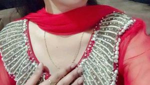 Bright Red Beautiful Anarkali Suit